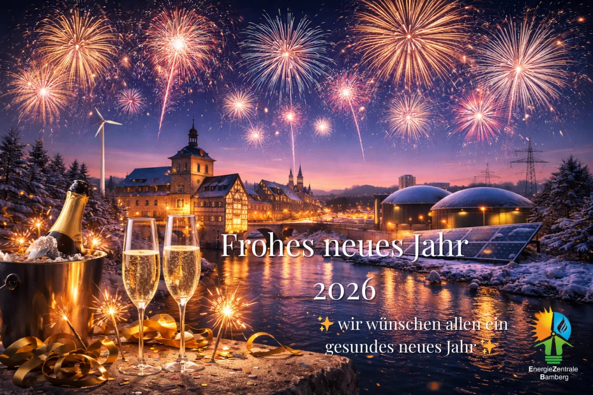 Neujahrsgrüße der EnergieZentrale Bamberg für 2026