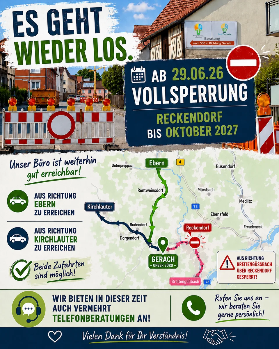 Informationsgrafik zur Vollsperrung in Reckendorf
